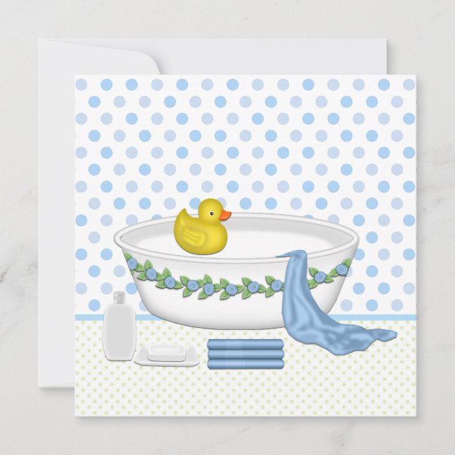 Convites Chuva de Amor para Meninos - Baby Shower (Frente)