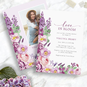 Convites Chuva de Amor Roxo Chá de Noiva