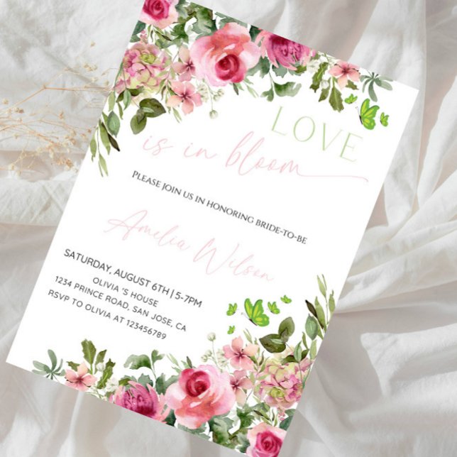 Convites Chuva de Amor Tema Jardim Floral - Chá de Noiva (Criador carregado)