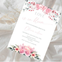 Convites Chuva de Amor Tema Jardim Floral - Chá de Noiva