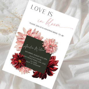 Convites Chuva de Amor Tema Jardim Floral - Chá de Noiva