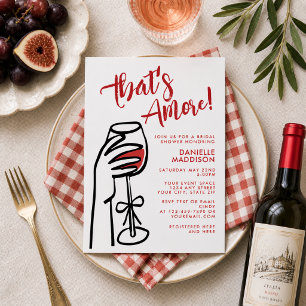 Convites Chuva de Amor Vinho Tinto Italiano Chá de Noiva