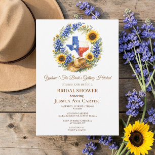 Convites Chuva de Arroz com Girassol Blue Bonnet 
