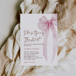 Convites Chuva de Arroz com Laço Rosa Casamento