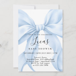 Convites Chuva de azul para o menino baby shower
