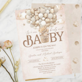 Convites Chuva de bebê a aquarela modernaConvite