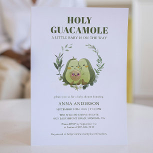 Convites Chuva de Bebê Abacate Santo Guacamole