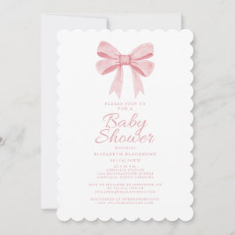 Convites Chuva de Bebê Arco Rosa Elegante Menina Xadrez Gin