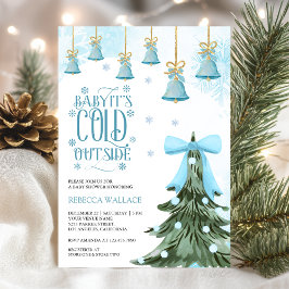 Convites Chuva de Bebê Bebê Azul Natal Fora de Casa