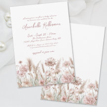 Chuva de Bebê Boho Floral Rosa Corado