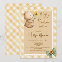 Chuva de Bebê Boho Urso Marrom Girassol