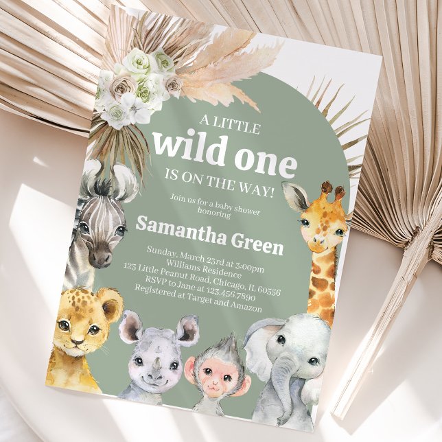Convites Chuva de Bebê Boho Wild One (Criador carregado)