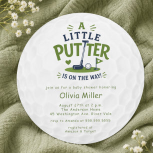 Convites Chuva de Bebê Bola de Golfe Little Putter
