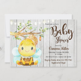 Convites Chuva de Bebê Bumble Bee