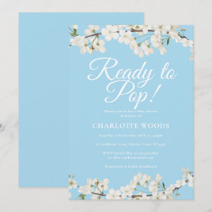Convites Chuva de Bebê / Chás de Bebê Flor de Cerejeira Pro
