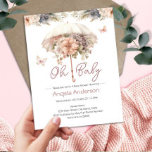 Chuva de Bebê com Elegante Guarda-Chuva Floral Vin