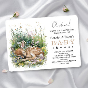 Convites Chuva de Bebê Cute Sleeping Baby Doe