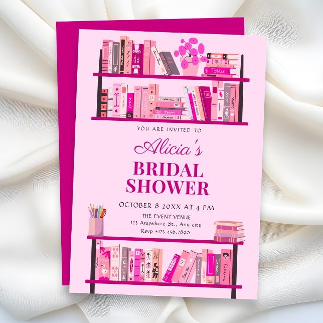 Convites Chuva de bebê de casamento cor-de-rosa divertida c (Criador carregado)