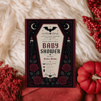 Chuva de Bebê de Vampiro Gótico Caixão Escuro de H