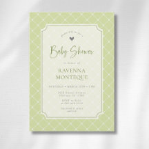 Chuva de Bebê Diamante Verde Cítrico Caprichoso