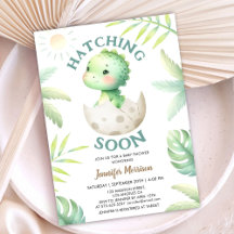 Chuva de Bebê Dinossauro Nasce Logo Cute Baby Dino