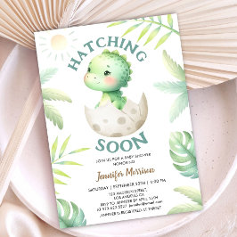 Convites Chuva de Bebê Dinossauro Nasce Logo Cute Baby Dino