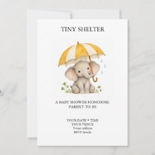Convites Chuva de Bebê Elefante Guarda-Chuva Pequeno Abrigo