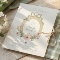 Chuva de Bebê Elegante Floral Menina com Arco de S