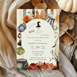 Convites Chuva de Bebê Fantasminha Fofo de Halloween