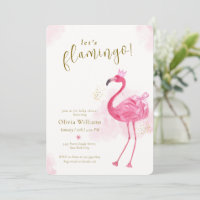 Chuva de Bebê Flamingo Rosa Elegante Aloha