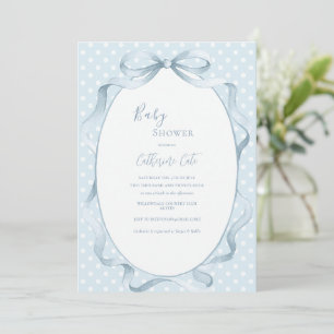 Convites Chuva de Bebê Floral Azul Caprichosa