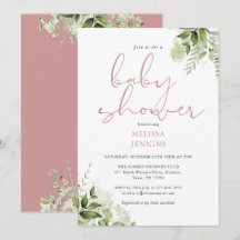 Chuva de Bebê Floral Menina Rose Dusty