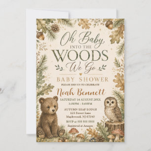 Convites Chuva de Bebê Floresta Em 'Into the Woods'