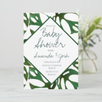 Chuva de Bebê Folha Tropical Monstera