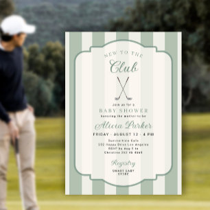Convites Chuva de bebê gênero neutro para novo golfista no
