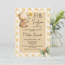 Chuva de Bebê Girassol Urso Marrom Boho