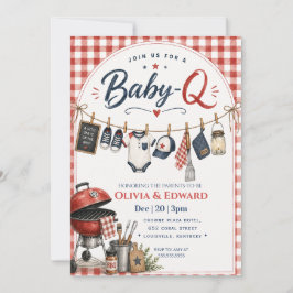 Convites Chuva de Bebê Little Griller Watercolor BB