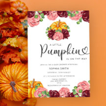 Chuva de bebê Little pumpkin burgundy