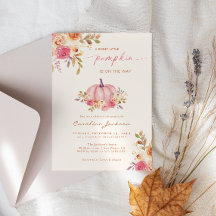 Chuva de Bebê Little Pumpkin Menina Rosa