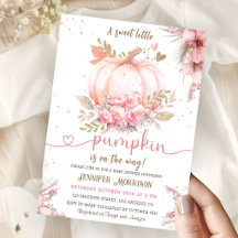 Chuva de Bebê Menina Abóbora Pequena Rosa Boho Rús