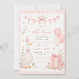 Convites Chuva de Bebê Menina Arco Rosa Silvestre Elegante