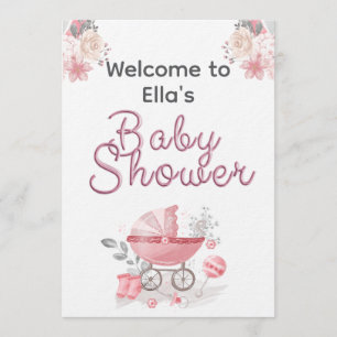 Convites Chuva de Bebê Menina Cristã Personalizada Texto Fo