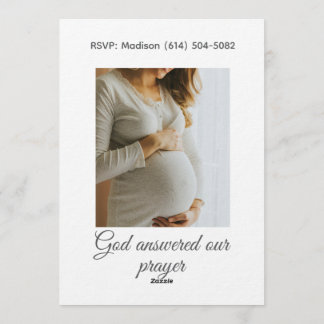 Convites Chuva de Bebê Menina Cristã Texto Personalizado Fo