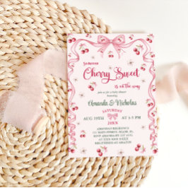 Convites Chuva de Bebê Menina Floral Rosa Cerejeira