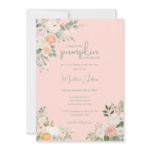 Chuva de Bebê Menina Floral Rosa Pequena Abóbora