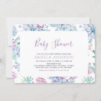 Chuva de Bebê Menina Floral Tropical Moderna de Ve