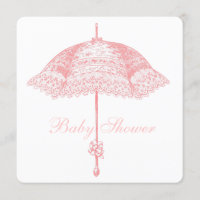 Chuva de Bebê Menina Guarda-Chuva Rosa