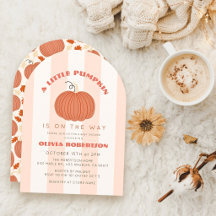Chuva de Bebê Menina Little Pumpkin Pink Stripes