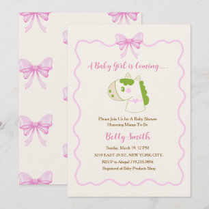 Convites Chuva de Bebê Menina Personalizada Cavalo Fofo Arc