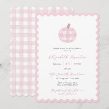 Chuva de Bebê Menina Pretty Pink White Pumpkin